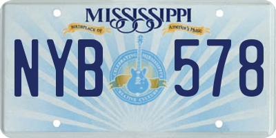 MS license plate NYB578