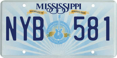 MS license plate NYB581