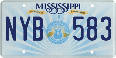 MS license plate NYB583