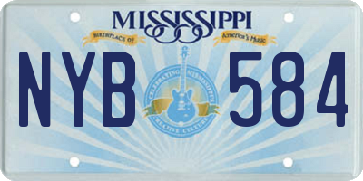 MS license plate NYB584