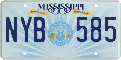 MS license plate NYB585
