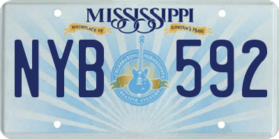 MS license plate NYB592