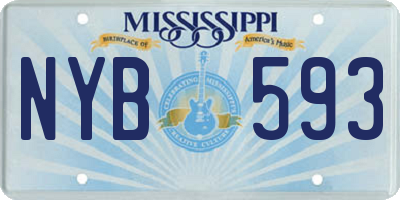 MS license plate NYB593