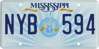 MS license plate NYB594