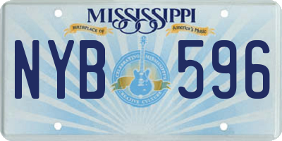 MS license plate NYB596