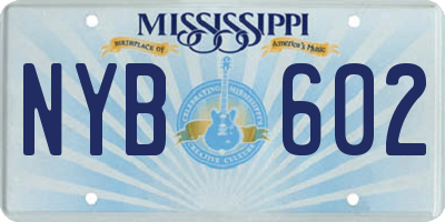 MS license plate NYB602