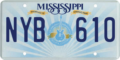 MS license plate NYB610