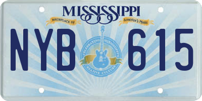 MS license plate NYB615