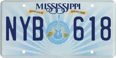 MS license plate NYB618
