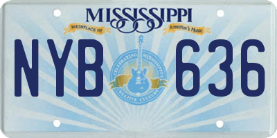 MS license plate NYB636