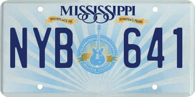 MS license plate NYB641