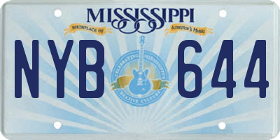 MS license plate NYB644