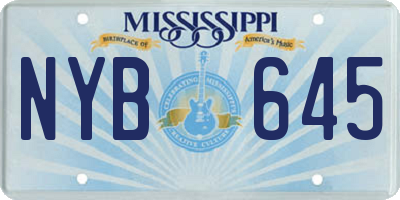 MS license plate NYB645