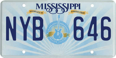 MS license plate NYB646