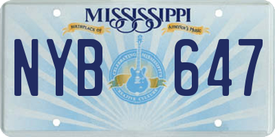 MS license plate NYB647
