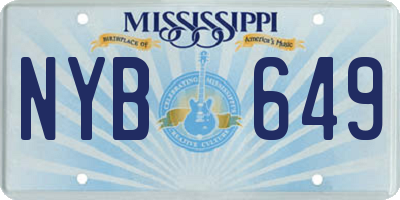 MS license plate NYB649