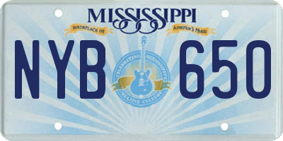MS license plate NYB650