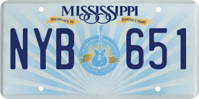 MS license plate NYB651