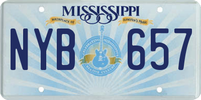 MS license plate NYB657