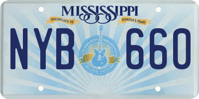 MS license plate NYB660