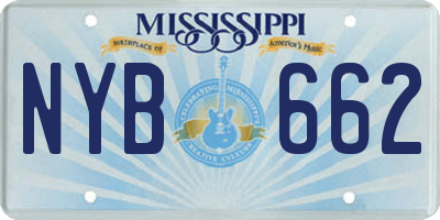 MS license plate NYB662