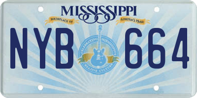 MS license plate NYB664