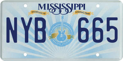 MS license plate NYB665