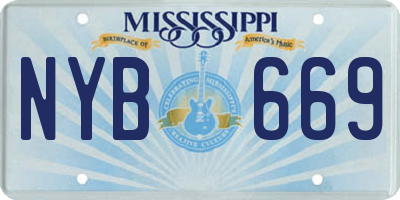 MS license plate NYB669