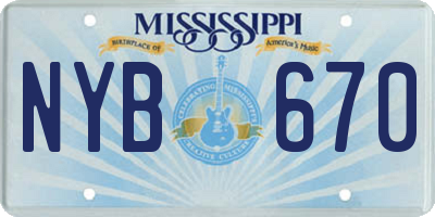 MS license plate NYB670