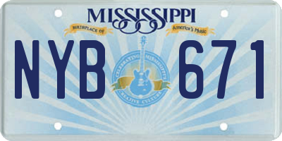 MS license plate NYB671