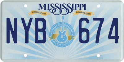 MS license plate NYB674