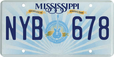 MS license plate NYB678