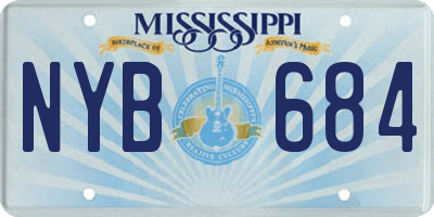 MS license plate NYB684