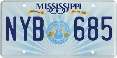 MS license plate NYB685