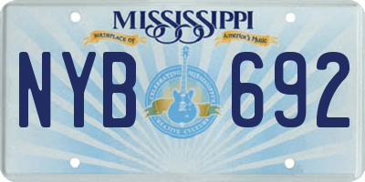 MS license plate NYB692
