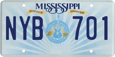 MS license plate NYB701
