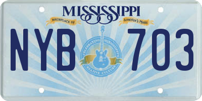 MS license plate NYB703