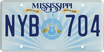 MS license plate NYB704