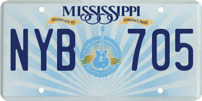 MS license plate NYB705