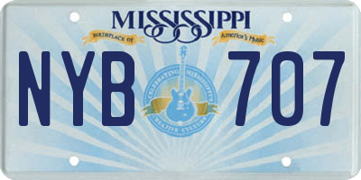 MS license plate NYB707