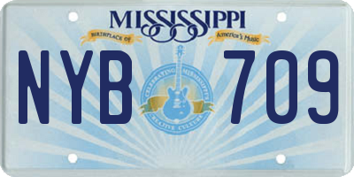 MS license plate NYB709