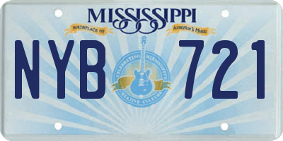 MS license plate NYB721