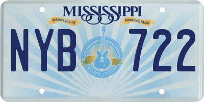 MS license plate NYB722