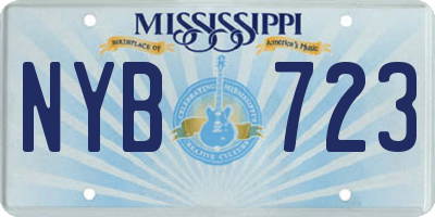 MS license plate NYB723