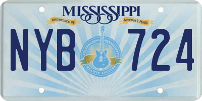 MS license plate NYB724