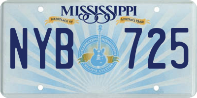 MS license plate NYB725