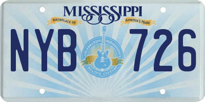 MS license plate NYB726