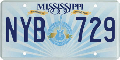 MS license plate NYB729