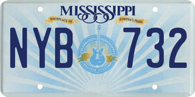MS license plate NYB732