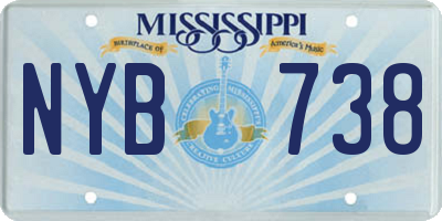 MS license plate NYB738